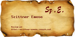 Szittner Emese névjegykártya